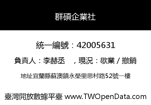 群碩企業社