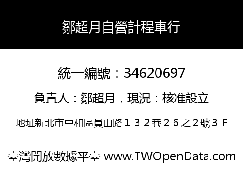 鄒超月自營計程車行