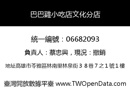 巴巴雞小吃店文化分店