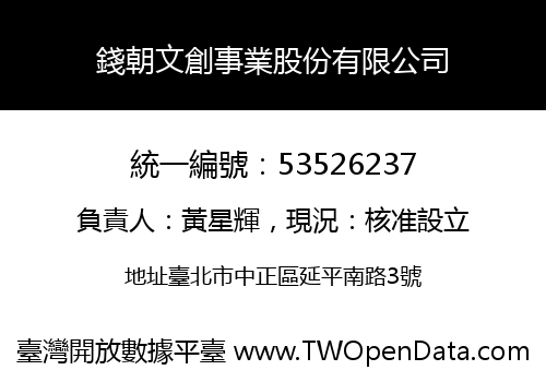 錢朝文創事業股份有限公司