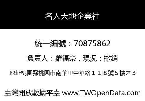 名人天地企業社