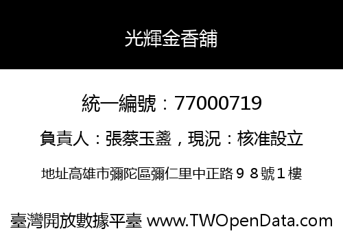 光輝金香舖