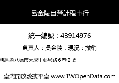 呂金陵自營計程車行