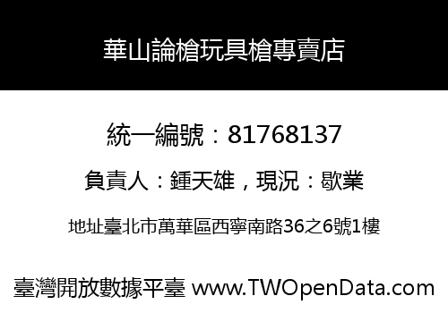 華山論槍玩具槍專賣店