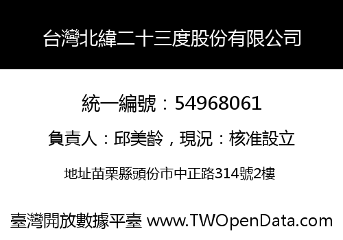 台灣北緯二十三度股份有限公司
