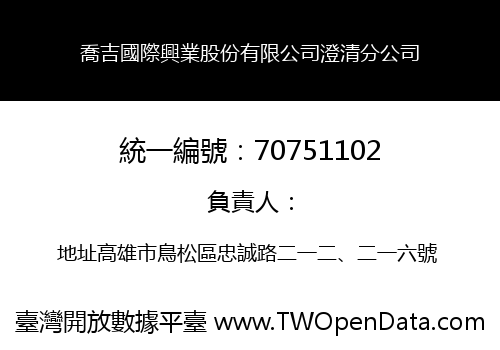 喬吉國際興業股份有限公司澄清分公司