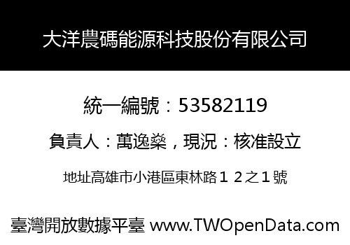 大洋農碼能源科技股份有限公司