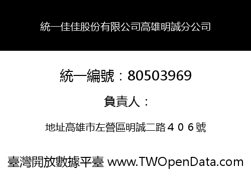統一佳佳股份有限公司高雄明誠分公司