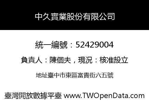 中久實業股份有限公司