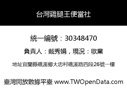 台灣雞腿王便當社