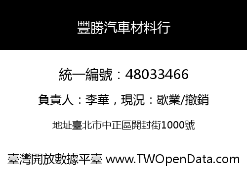 豐勝汽車材料行
