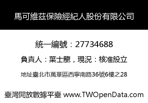 馬可維茲保險經紀人股份有限公司