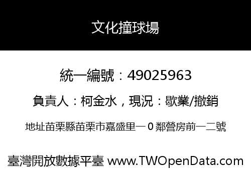 文化撞球場