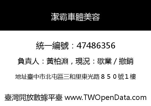 潔霸車體美容