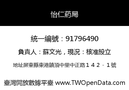 怡仁葯局