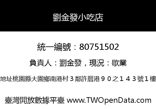 劉金發小吃店