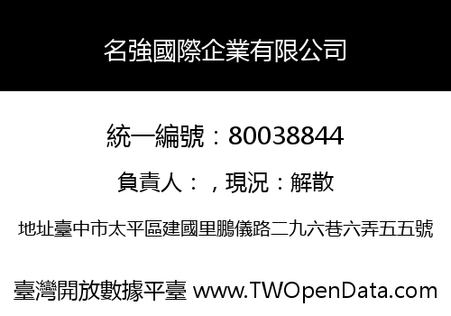 名強國際企業有限公司
