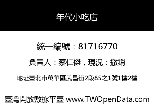 年代小吃店