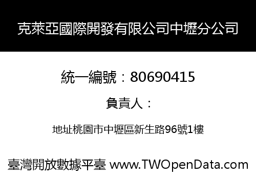克萊亞國際開發有限公司中壢分公司