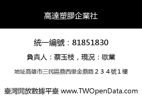 高達塑膠企業社