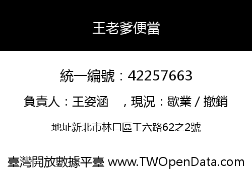 王老爹便當