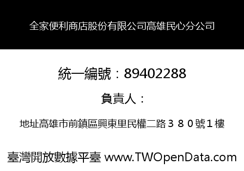 全家便利商店股份有限公司高雄民心分公司