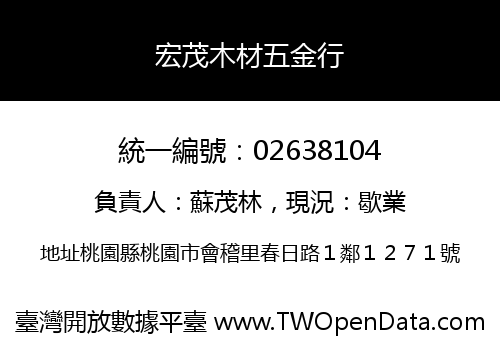 宏茂木材五金行