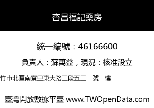 杏昌福記藥房