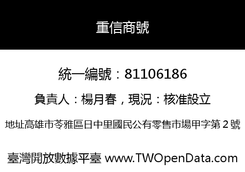 重信商號