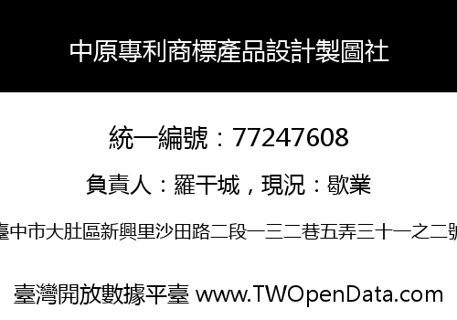 中原專利商標產品設計製圖社
