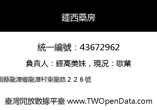 鍾西藥房