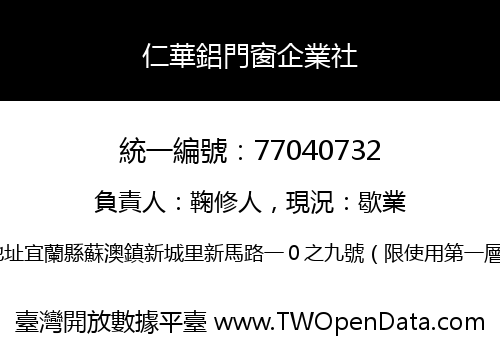 仁華鋁門窗企業社