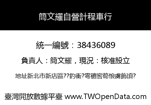 簡文耀自營計程車行