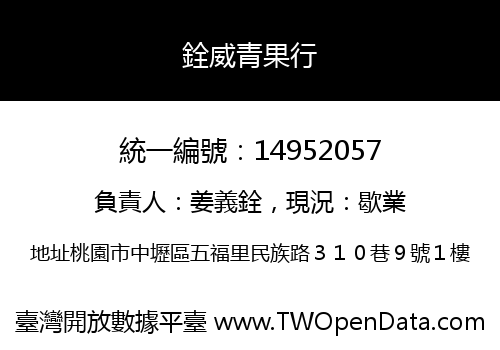 銓威青果行