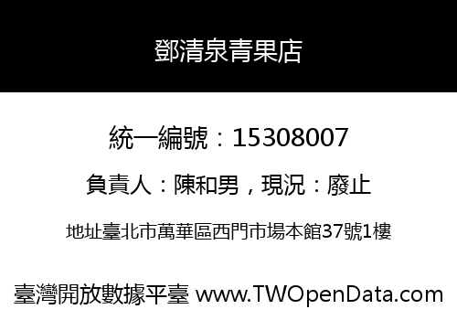 鄧清泉青果店