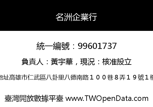 名洲企業行