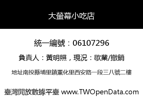 大螢幕小吃店