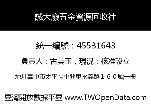 誠大廢五金資源回收社