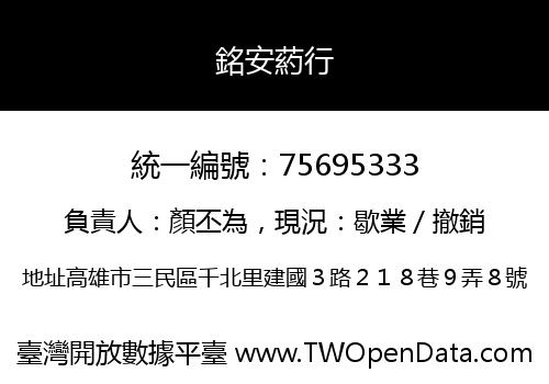銘安葯行