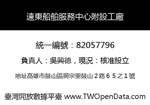 遠東船舶服務中心附設工廠