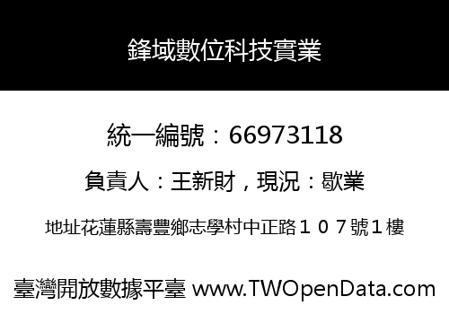 鋒域數位科技實業