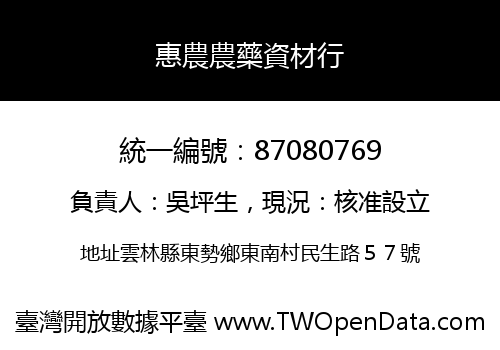 惠農農藥資材行