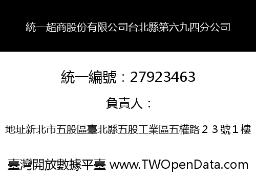 統一超商股份有限公司台北縣第六九四分公司
