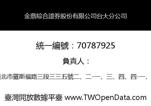 金鼎綜合證券股份有限公司台大分公司
