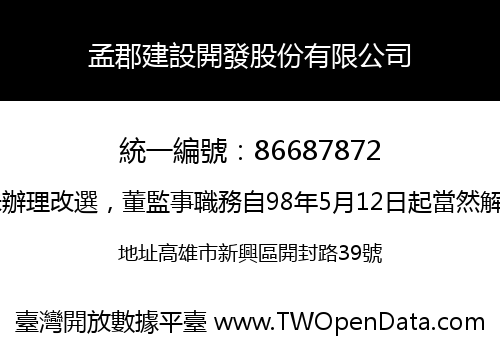 孟郡建設開發股份有限公司