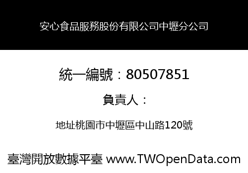 安心食品服務股份有限公司中壢分公司