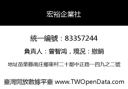 宏裕企業社