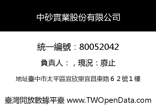 中砂實業股份有限公司