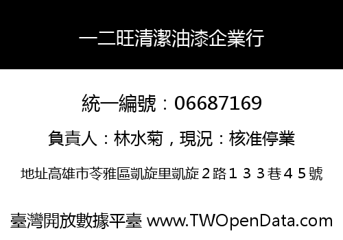 一二旺清潔油漆企業行