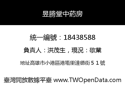 昱勝堂中葯房